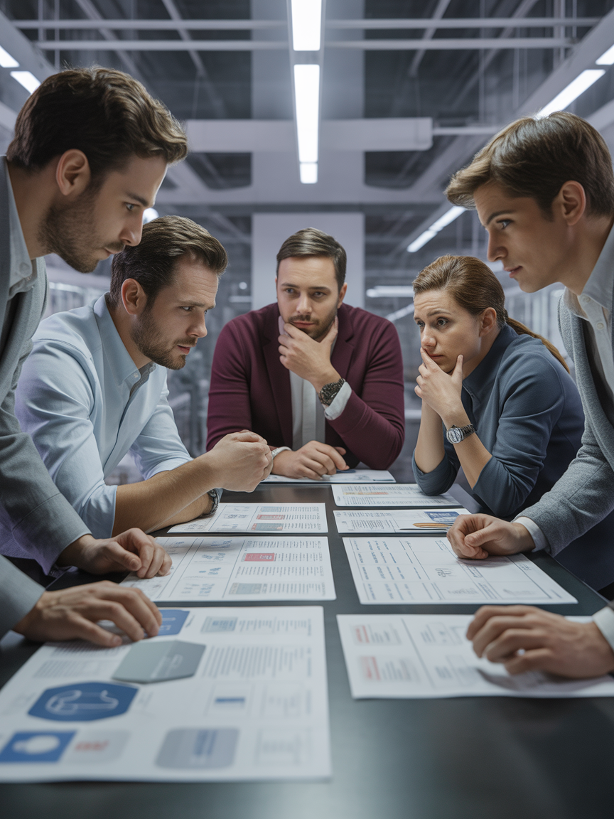 Product team in discussion